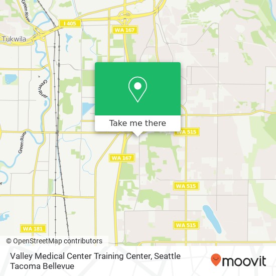 Valley Medical Center Training Center map