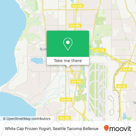 White Cap Frozen Yogurt map