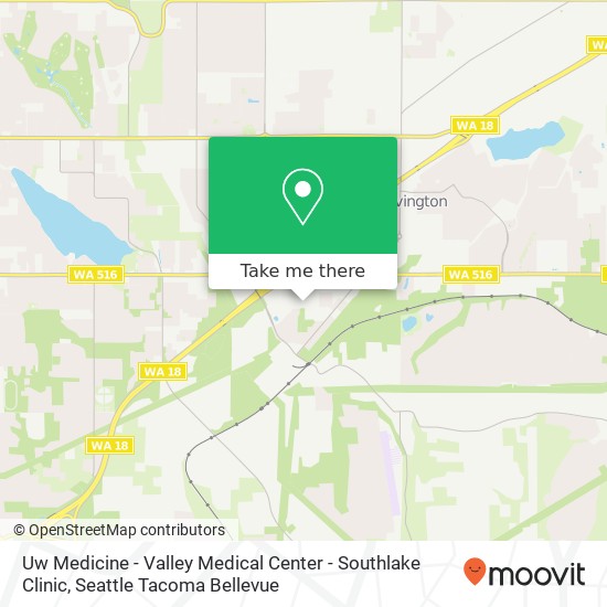 Mapa de Uw Medicine - Valley Medical Center - Southlake Clinic