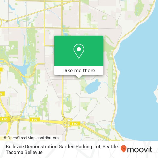 Bellevue Demonstration Garden Parking Lot map