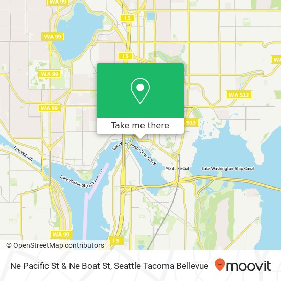 Ne Pacific St & Ne Boat St map