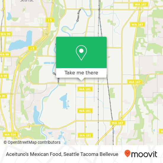 Aceituno's Mexican Food map