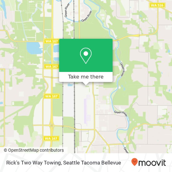 Rick's Two Way Towing map