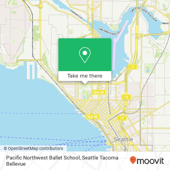 Pacific Northwest Ballet School map