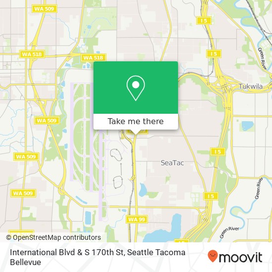 International Blvd & S 170th St map