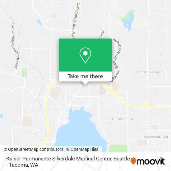 Mapa de Kaiser Permanente Silverdale Medical Center