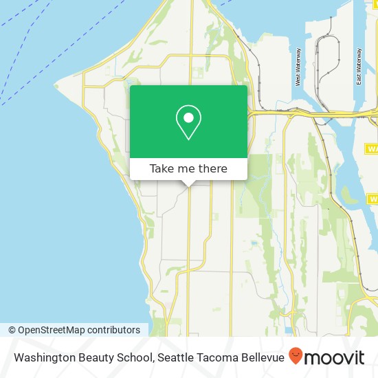 Washington Beauty School map