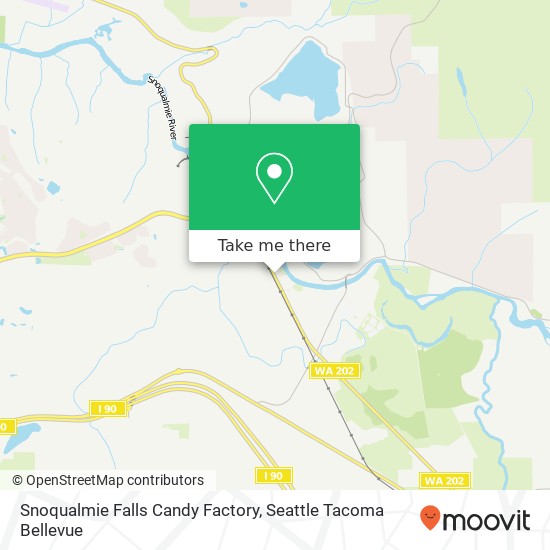 Snoqualmie Falls Candy Factory map