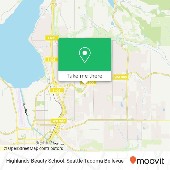 Highlands Beauty School map