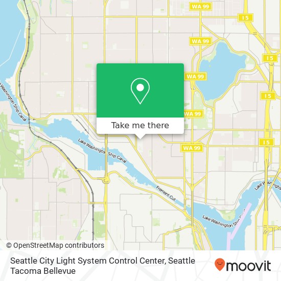 Mapa de Seattle City Light System Control Center