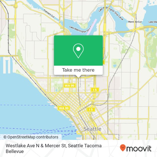 Mapa de Westlake Ave N & Mercer St