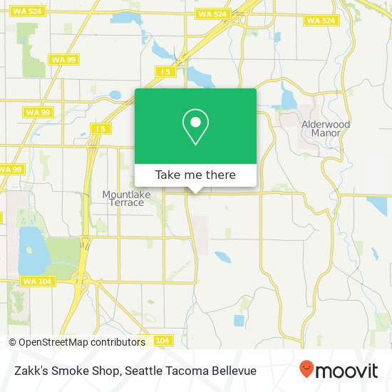 Zakk's Smoke Shop map