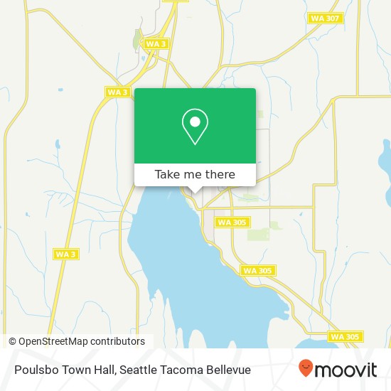 Poulsbo Town Hall map