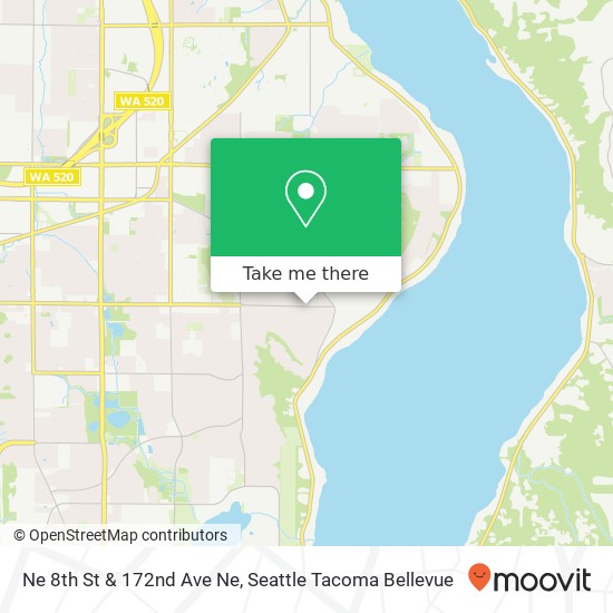 Ne 8th St & 172nd Ave Ne map
