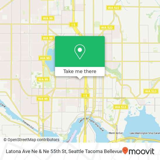 Mapa de Latona Ave Ne & Ne 55th St