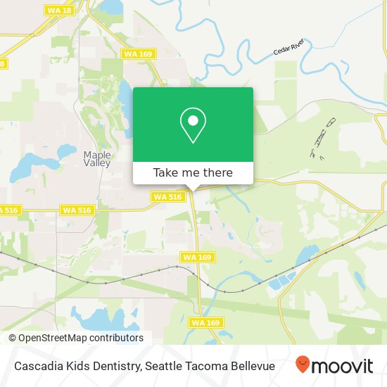 Mapa de Cascadia Kids Dentistry