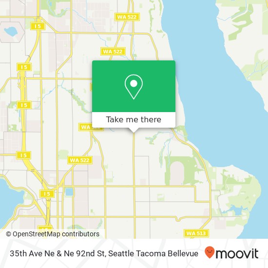 35th Ave Ne & Ne 92nd St map