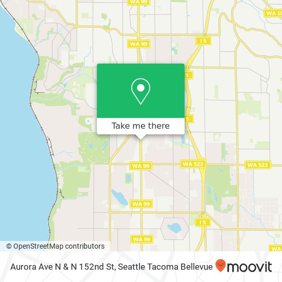 Mapa de Aurora Ave N & N 152nd St