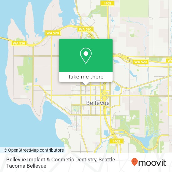 Bellevue Implant & Cosmetic Dentistry map