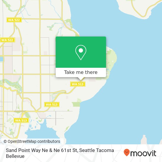 Sand Point Way Ne & Ne 61st St map