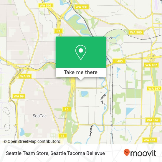 Mapa de Seattle Team Store