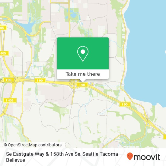 Se Eastgate Way & 158th Ave Se map