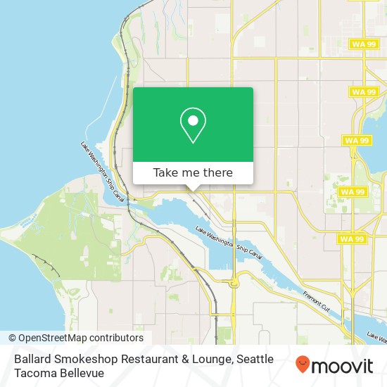 Mapa de Ballard Smokeshop Restaurant & Lounge