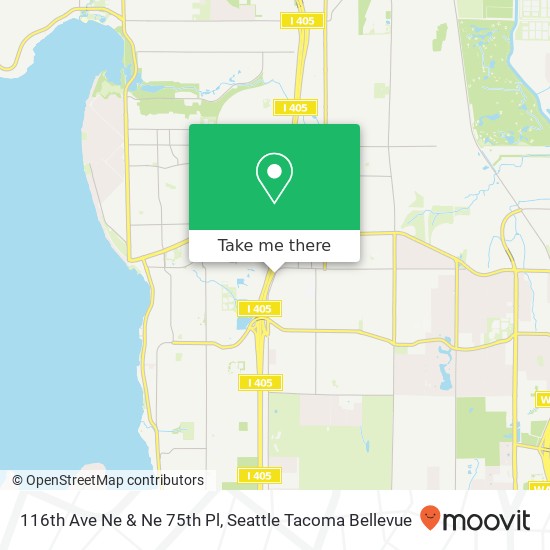 116th Ave Ne & Ne 75th Pl map