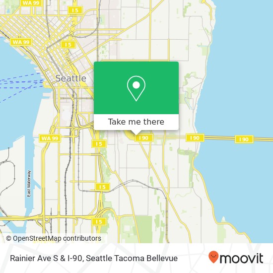 Mapa de Rainier Ave S & I-90