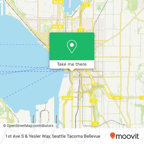 1st Ave S & Yesler Way map