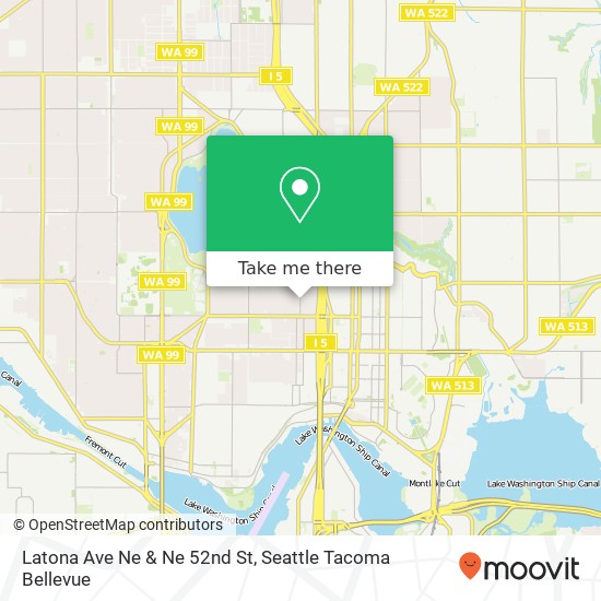 Mapa de Latona Ave Ne & Ne 52nd St