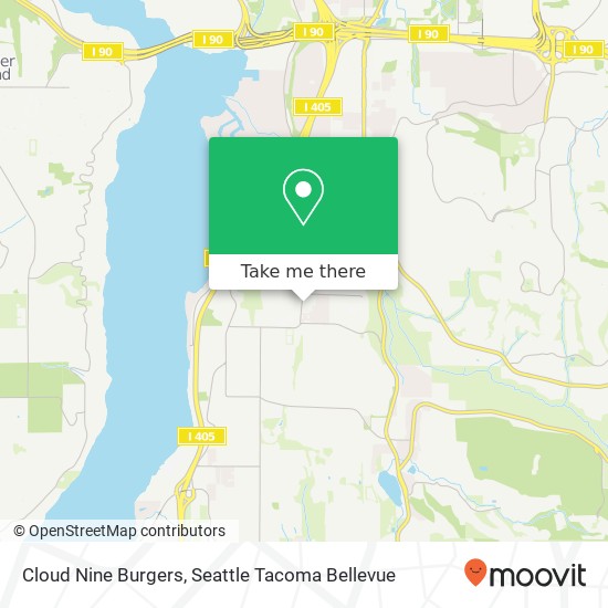 Cloud Nine Burgers map