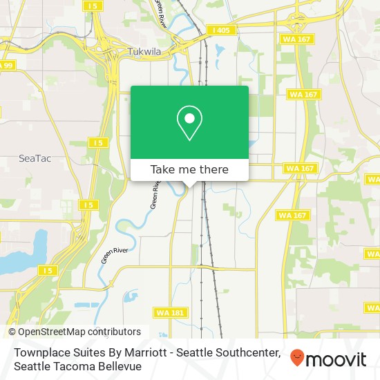 Mapa de Townplace Suites By Marriott - Seattle Southcenter