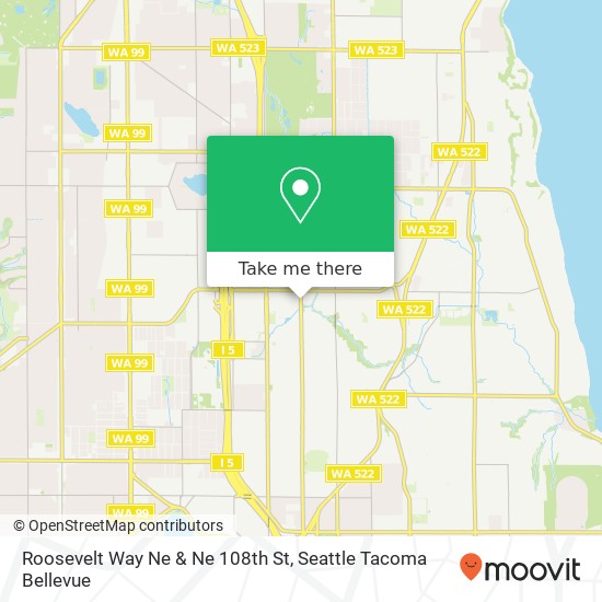 Mapa de Roosevelt Way Ne & Ne 108th St
