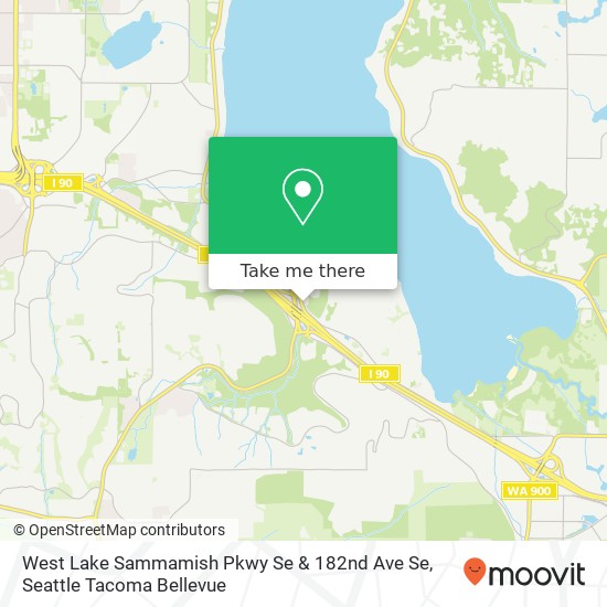 Mapa de West Lake Sammamish Pkwy Se & 182nd Ave Se