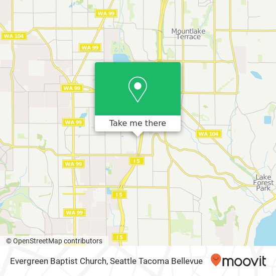 Mapa de Evergreen Baptist Church