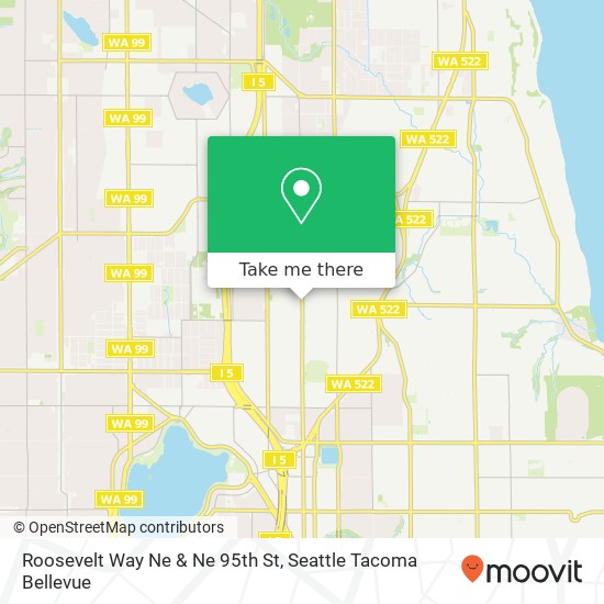 Roosevelt Way Ne & Ne 95th St map