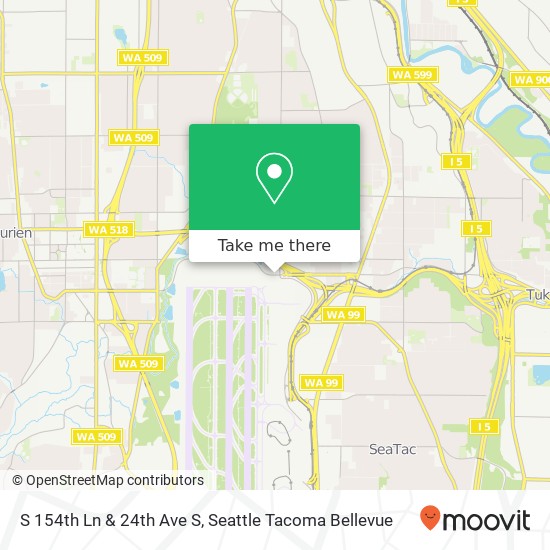 S 154th Ln & 24th Ave S map