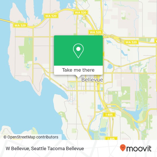 W Bellevue map