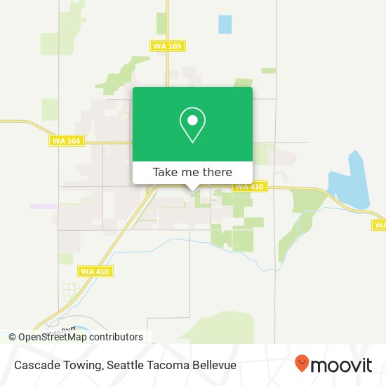 Cascade Towing map