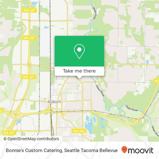 Bonnie's Custom Catering map