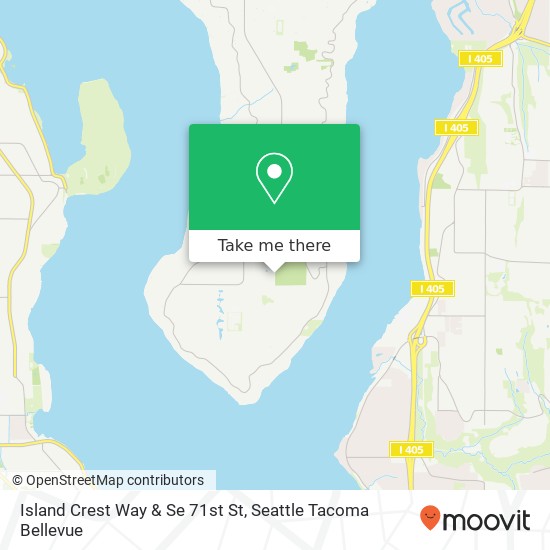 Mapa de Island Crest Way & Se 71st St