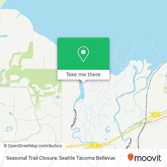 Mapa de Seasonal Trail Closure