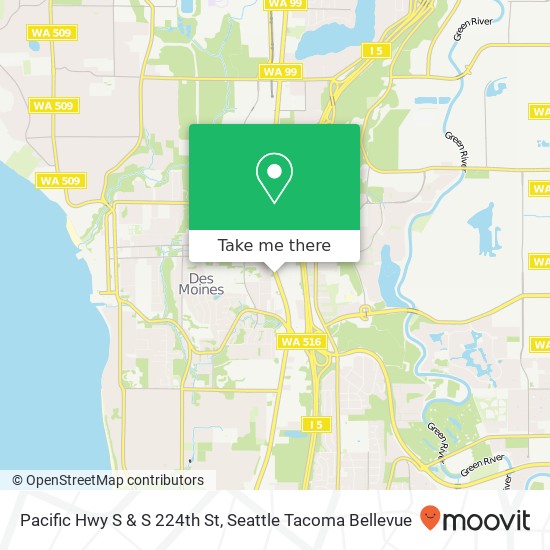 Pacific Hwy S & S 224th St map