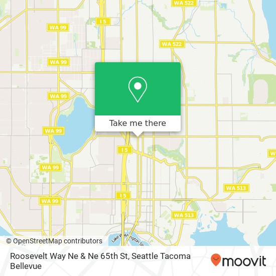 Roosevelt Way Ne & Ne 65th St map