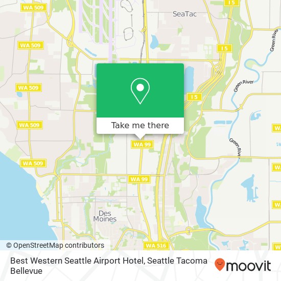 Best Western Seattle Airport Hotel map