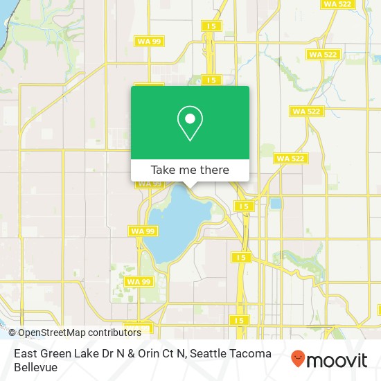 Mapa de East Green Lake Dr N & Orin Ct N