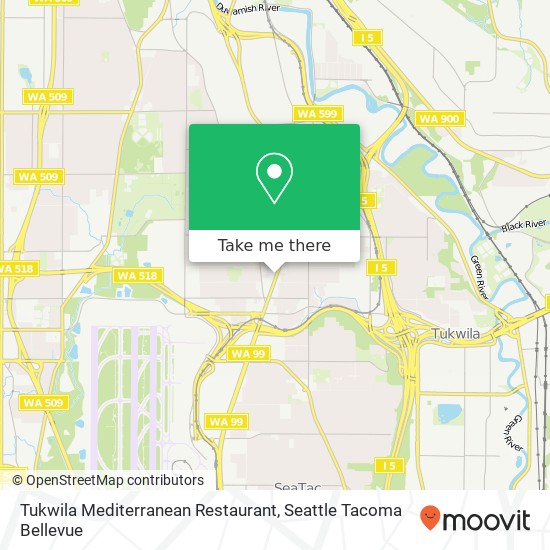 Mapa de Tukwila Mediterranean Restaurant