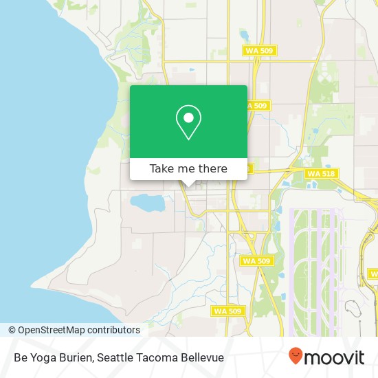 Mapa de Be Yoga Burien