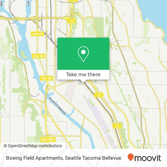 Boeing Field Apartments map